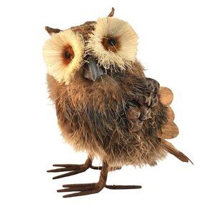 Decorative Owl Figurine wreaths DIY crafts, shelves, desks, or nature-themed dis